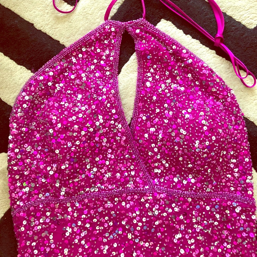 SCALA Fuchsia Beaded Formal/Prom Dress